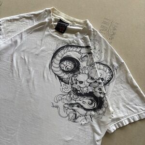 Y2K Top Heavy Skull Snake tee